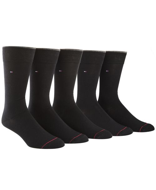 Tommy Hilfiger 5-Pack Dress Socks, Assorted Colors - Black