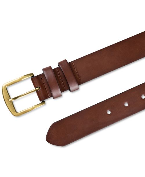 Club Room Men's Burnished-Edge Belt, Created for Macy's - Cognac
