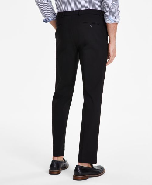 Tommy Hilfiger Men's Modern-Fit Th Flex Stretch Solid Performance Pants - Black