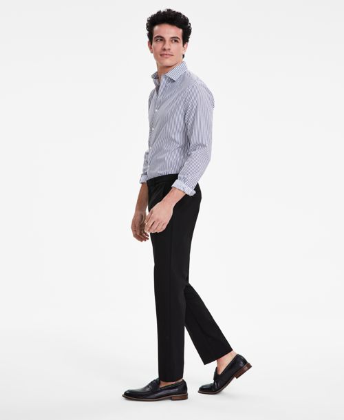 Tommy Hilfiger Men's Modern-Fit Th Flex Stretch Solid Performance Pants - Black