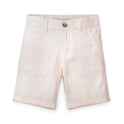 Hope & Henry Big Boys Cotton Seersucker Short - Classic Pink Seersucker