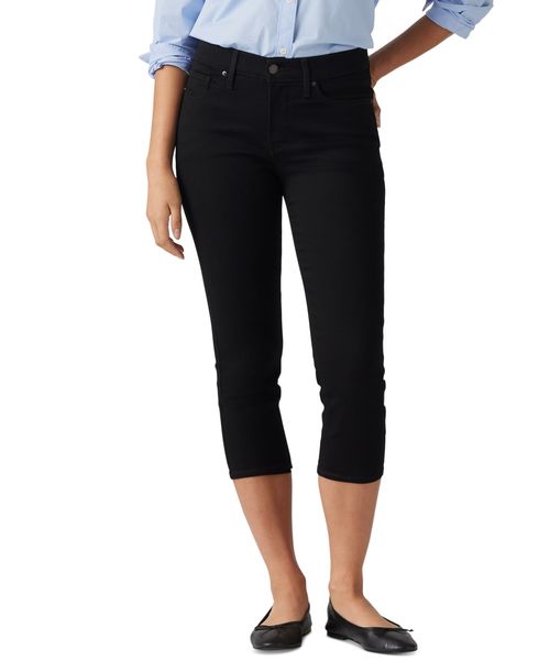 Levi's 311 Shaping Skinny Mid Rise Capri Jeans - Soft Black