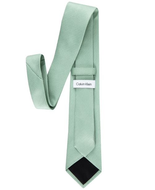 Calvin Klein Men's Coventry Solid Textured Tie - Sage Mint