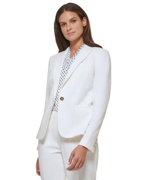 Tommy Hilfiger Women's One-Button Blazer - Ivory