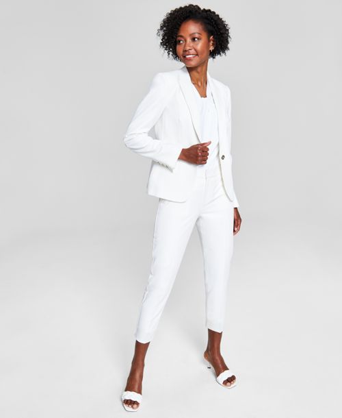 Tommy Hilfiger Women's One-Button Blazer - Ivory