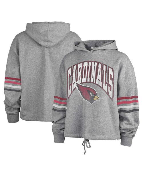 '47 Brand Women's Heather Gray Arizona Cardinals Upland Bennett Pullover Hoodie - Heather Gray
