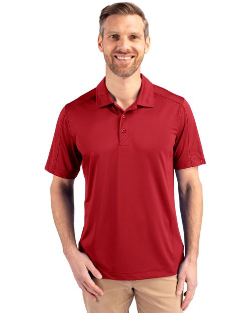 Cutter & Buck Prospect Textured Stretch Mens Short Sleeve Polo Shirt - Cardinal red