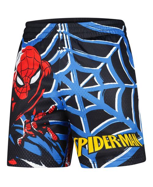 Lids Men's Black Spider-Man Big Print Mesh Shorts - Black
