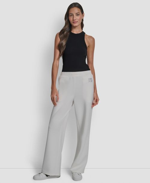 Dkny Women's Scuba Pull-On Pants - Ivory