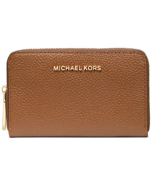 Michael Michael Kors Jet Set Small Zip Around Card Case - Luggage/Gold