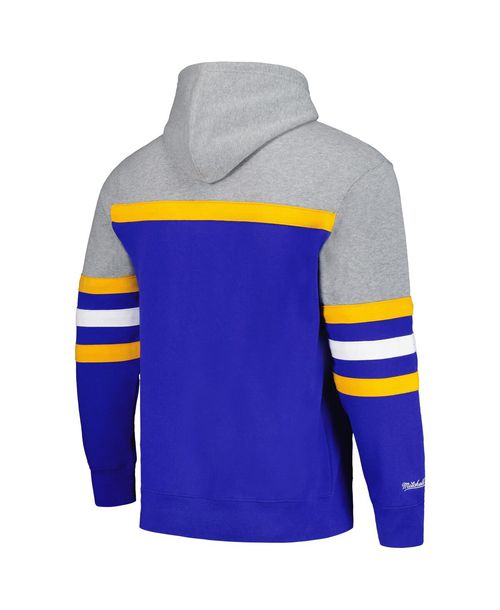 Men's Mitchell & Ness Blue, Gray St. Louis Blues Head Coach Pullover Hoodie - Blue, Gray