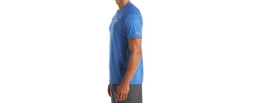 Nike Men's Hydroguard Dri-fit Stretch Upf 40+ Heather Rash Guard - GAME ROYAL