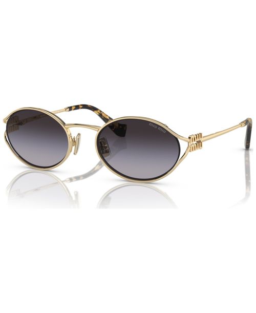 Miu Miu Women's Oval Metal Sunglasses, MU52YS - Pale Gold-Tone