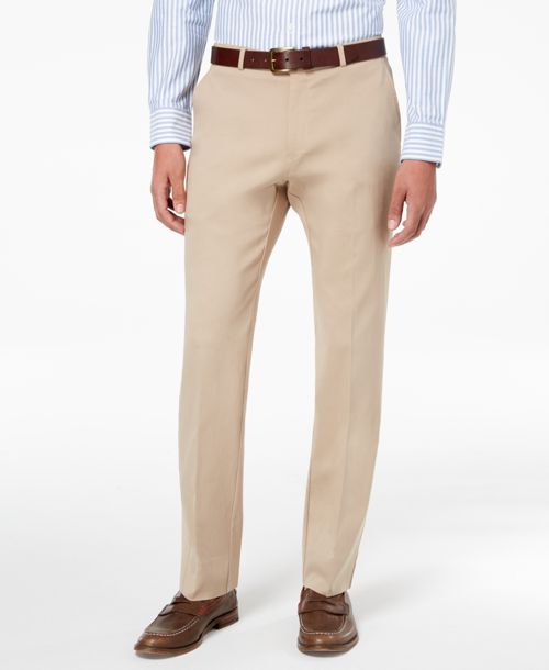Tommy Hilfiger Men's Modern-Fit Th Flex Stretch Solid Performance Pants - Tan