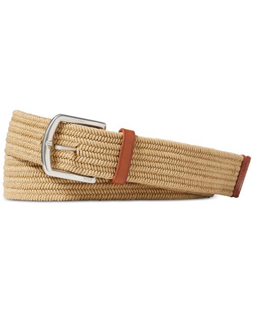 Polo Ralph Lauren Men's Stretch Waxed Belt - Timber Brown