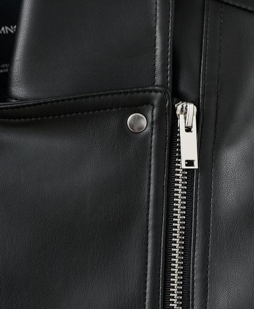 Mango Women's Faux-Leather Biker Jacket - Black