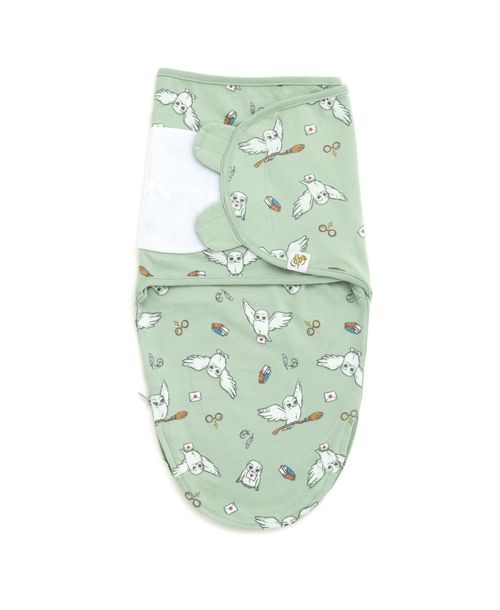 Harry Potter Baby Boys Hedwig Owl 3 Pack Swaddle Sacks Newborn to - Green / maroon / white