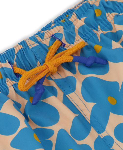 Sunset and Vines Men's Floral Woven Swim Trunks - Blue