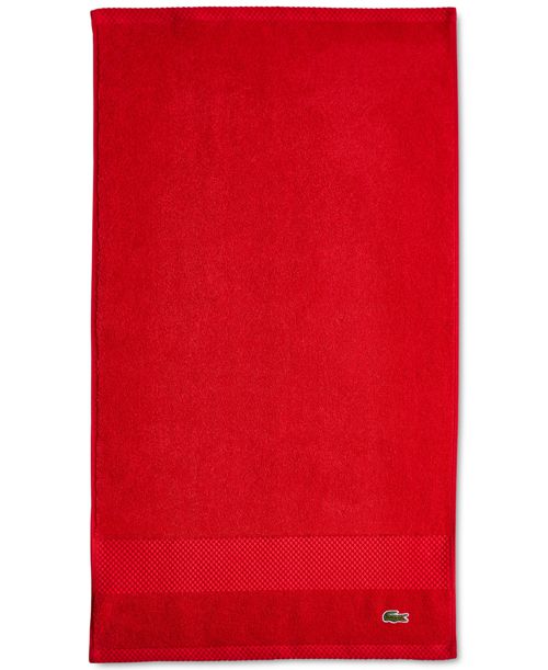 Lacoste Home Heritage Anti-Microbial Supima Cotton Hand Towel, 16" x 30" - Formula 1