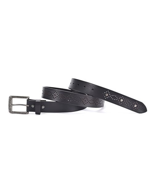 Old Trend Women's Daisy Blossom Leather Belt - Gray