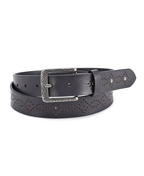 Old Trend Women's Daisy Blossom Leather Belt - Gray