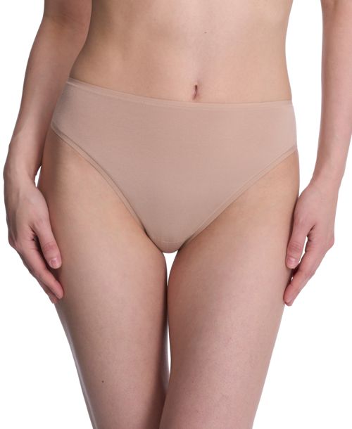 Natori Women's Bliss Bare Cotton High-Cut Brief Underwear 772346 - Cafe