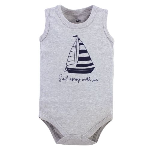 Hudson Baby Baby Girls Soft Everyday Cotton Bodysuits 3-Pack Baby Girls Hudson Soft Everyday Cotton Bodysuits 3-Pack - Captain