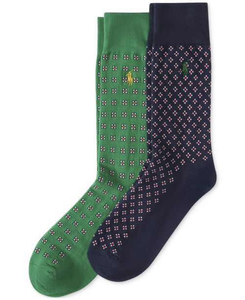 Polo Ralph Lauren Men's 2-Pk. Foulard Slack Socks - Navy