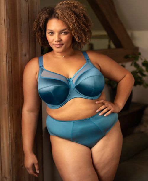 Goddess Plus Size Keira Underwire Full Coverage Bra - Mediterranean Blue