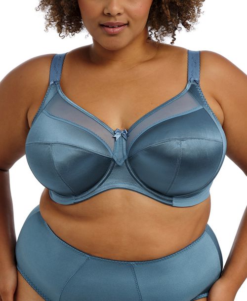 Goddess Plus Size Keira Underwire Full Coverage Bra - Mediterranean Blue