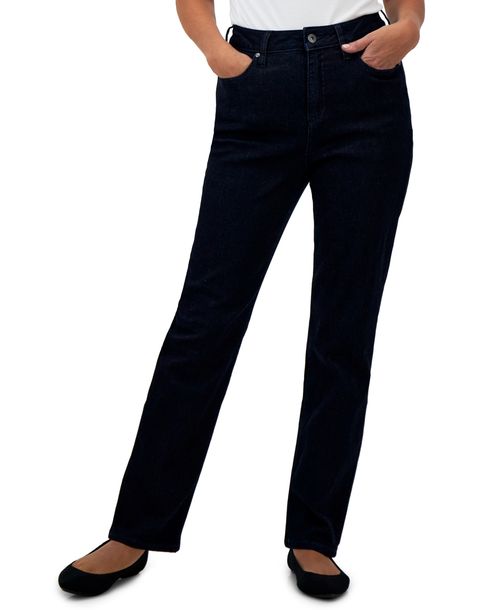 Style & Co Petite High-Rise Natural Straight-Leg Jeans, Petite & Petite Short, Created for Macy's - Indigo Rinse