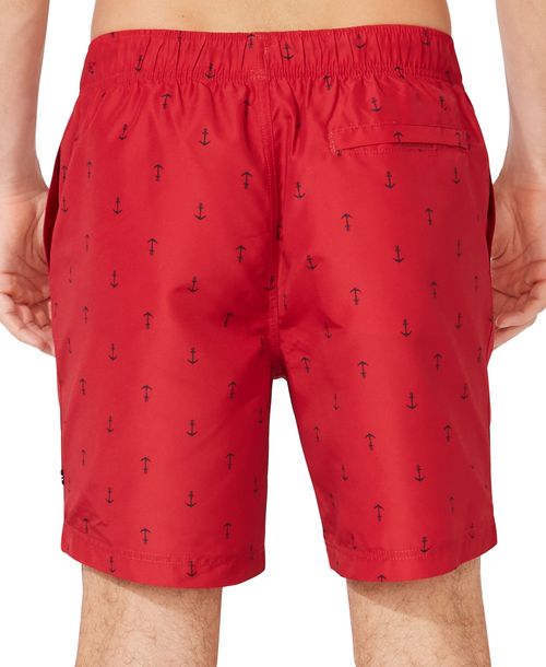 Nautica Men's Quick-Dry Anchor-Print 8" Swim Trunks - Nautica Red