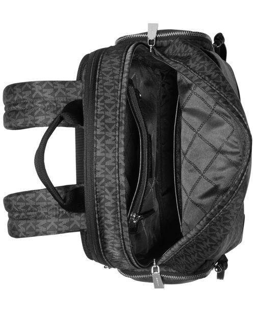 Michael Michael Kors Logo Prescott Large Nylon Backpack - Black