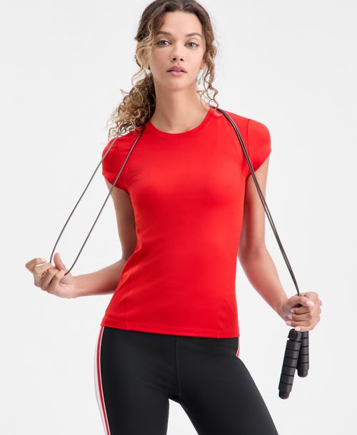 Id Ideology Women's Studio Short-Sleeve Top, Exclusively at Macy's - Timeless Red