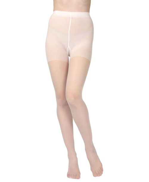 MeMoi Women's Essential Control Top Satin Sheer Pantyhose - Beige