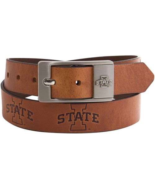 Men's Iowa State Cyclones Brandish Leather Belt - Brown