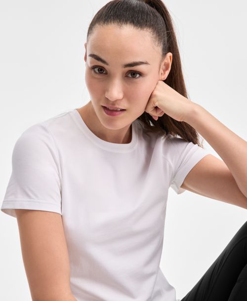 Id Ideology Women's Essential Cotton Short-Sleeve T-Shirt, Exclusively at Macy's - Bright White