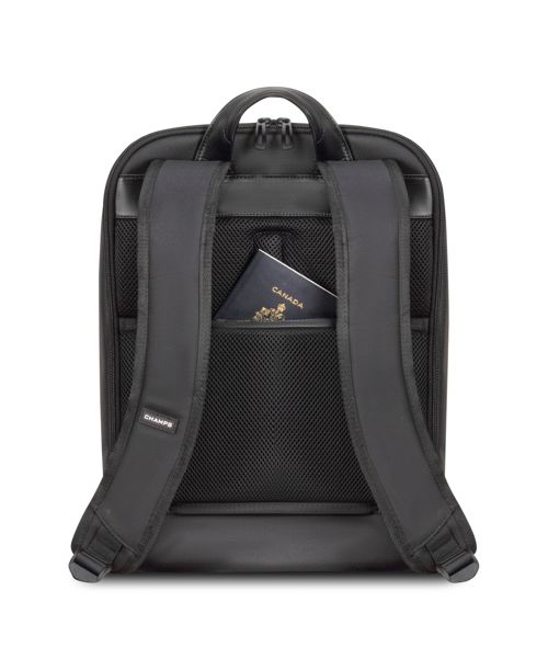 Champs Onyx Collection - Everyday Backpack with Usb Port - Black