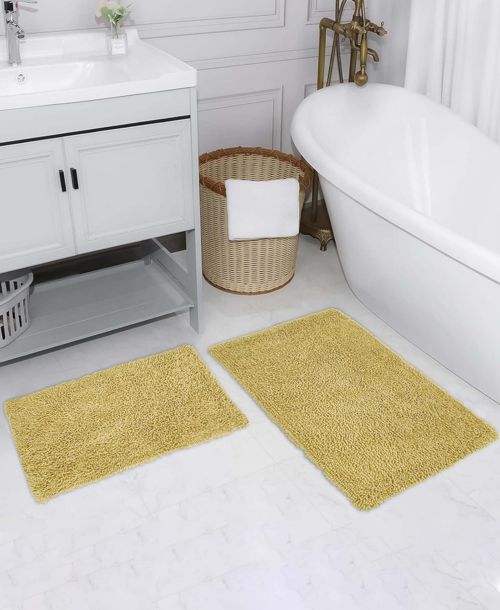 Home Weavers Fantasia 2-Pc. Bath Rug Set - Yellow