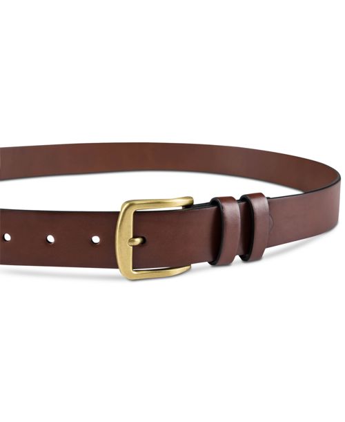 Club Room Men's Burnished-Edge Belt, Created for Macy's - Cognac
