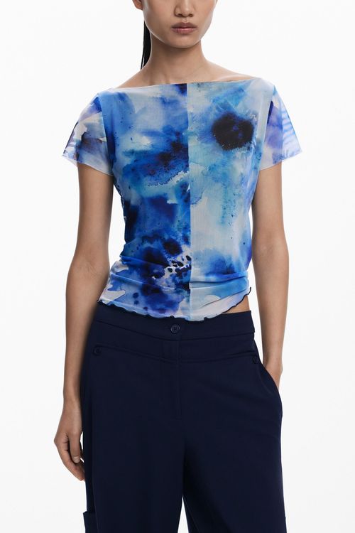 Desigual Women's Straight plain tailor trousers - Navy blue