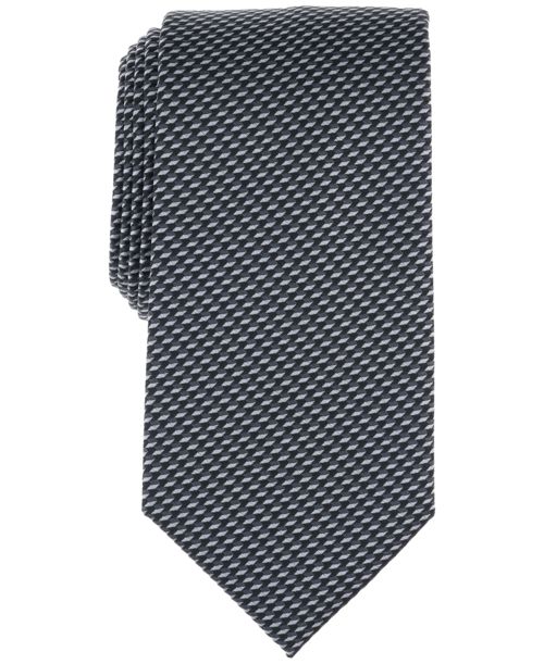 Perry Ellis Men's Bartolle Mini-Pattern Tie - Black