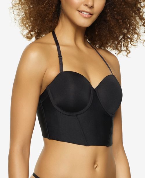 Felina Body Veil Longline Low Back Convertible Strapless Bra - Black