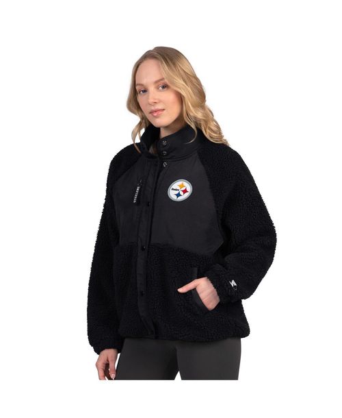 Starter Women's Black Pittsburgh Steelers On the Ball Sherpa Jacket - Black
