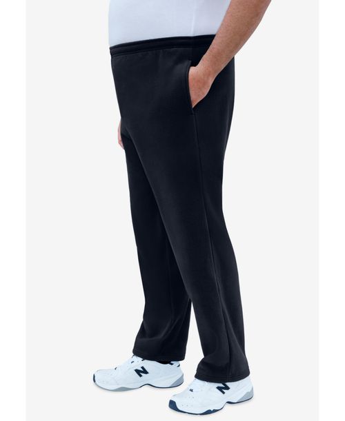 KingSize Men's Big & Tall Explorer Plush Fleece Pants - Black