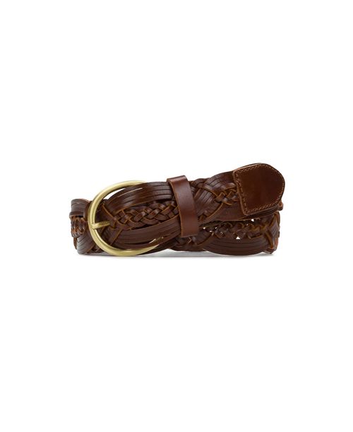 Patricia Nash Women's Melissa Braided Leather Belt - Cognac