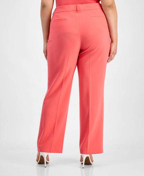 Tahari Asl Plus Size Bird Eye Pants - Sunset