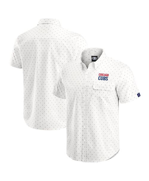Darius Rucker Collection by Fanatics Men's Cream Chicago Cubs Printed Button-Down Shirt - Cream