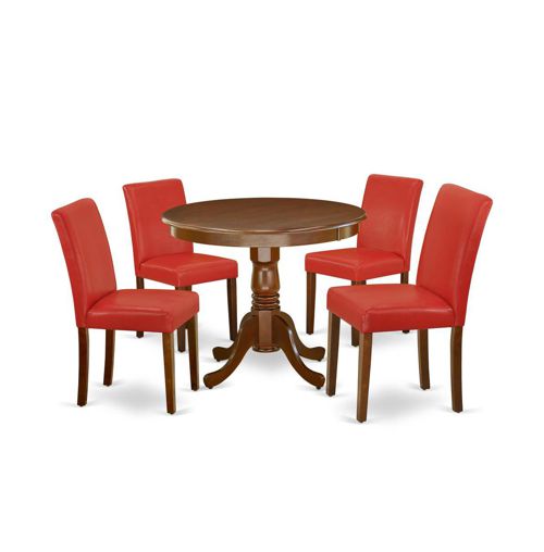 East West Furniture Dining Room Set Mahogany - Mahogany