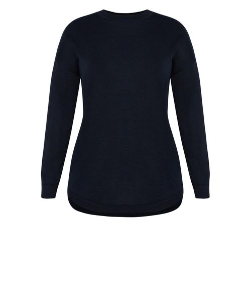 Avenue Women's Tully Curved Hem Sweater - Midnight